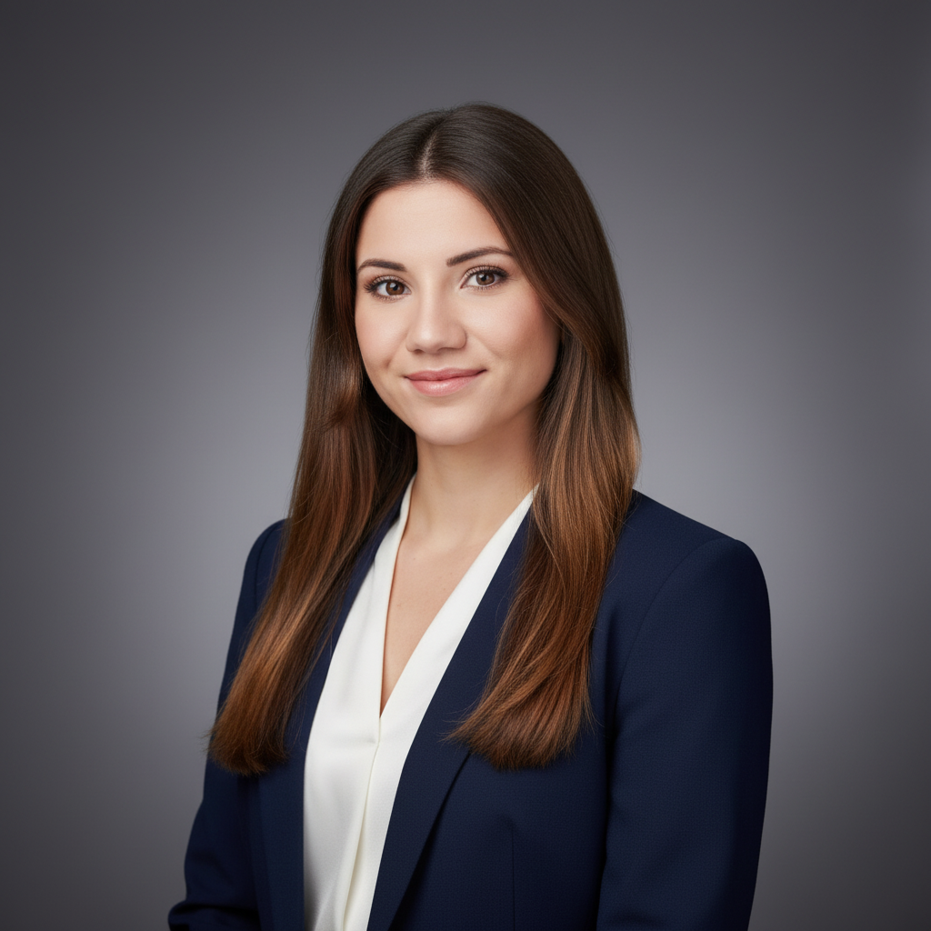 Professional corporate studio headshot generated by AI